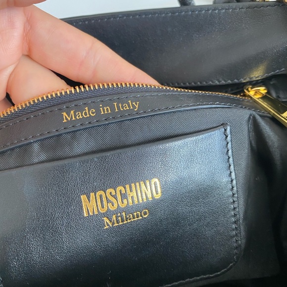 MOSCHINO Logo Tote Bag Purse - Picture 2 of 6